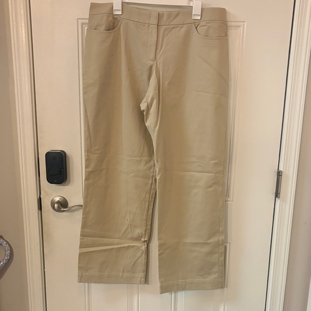 Eileen Fisher Beige Straight Leg Pants